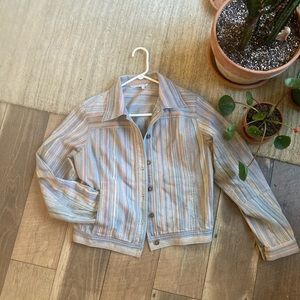 Rainbow Denim Jacket Spanner/ Levi adjacent/ retro